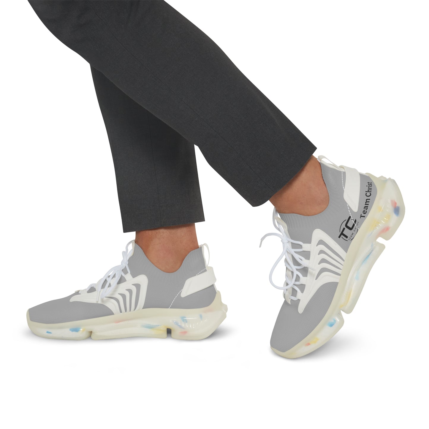 Men's Grey Mesh Sneakers