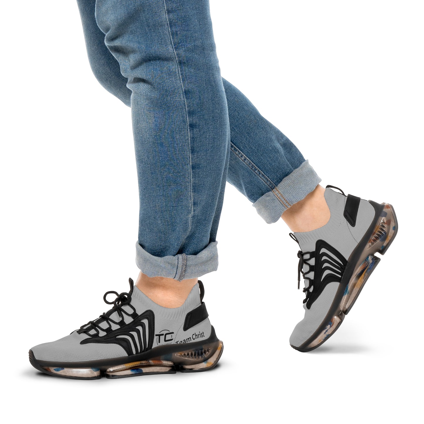 Men's Grey Mesh Sneakers