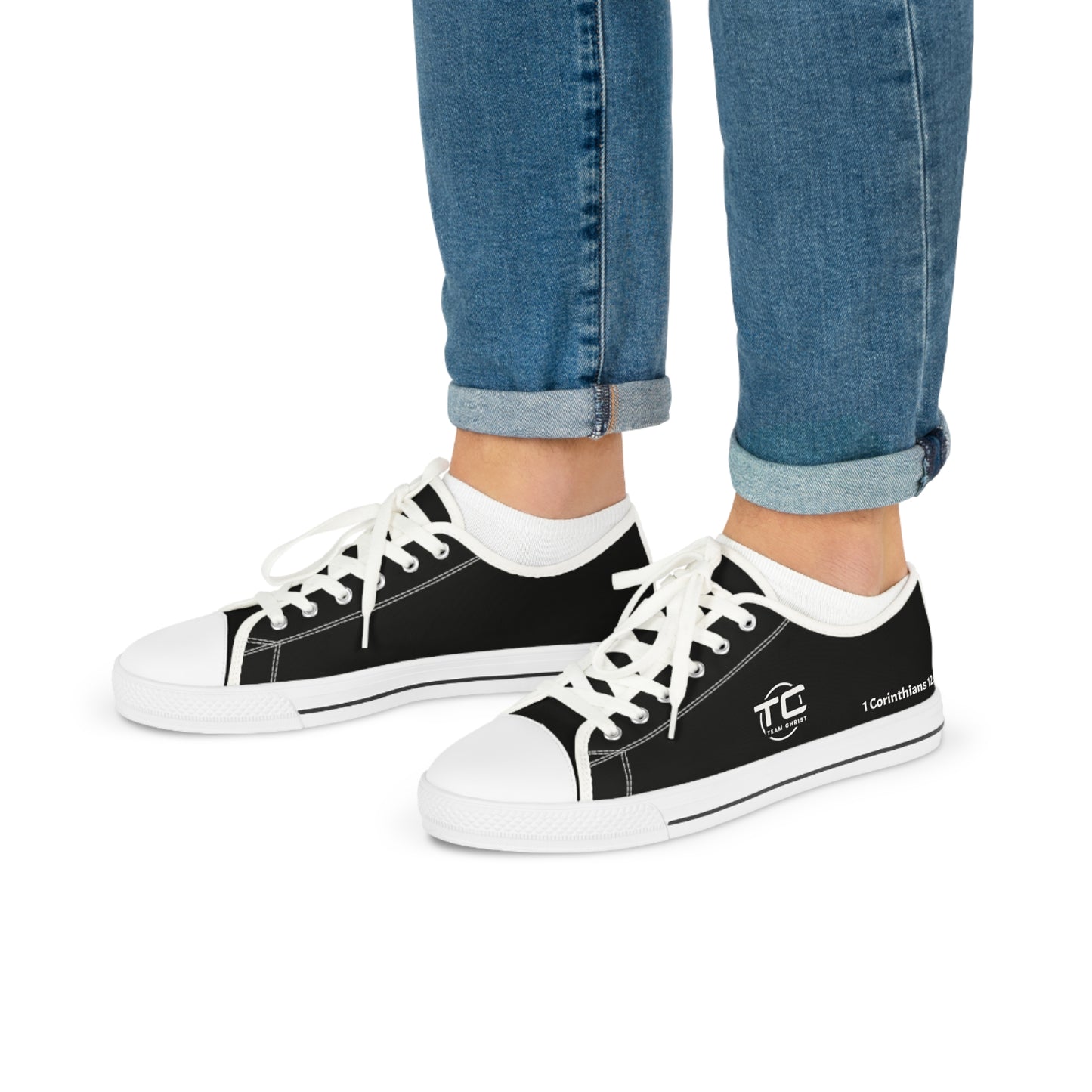 Men's Black Low Top Sneakers