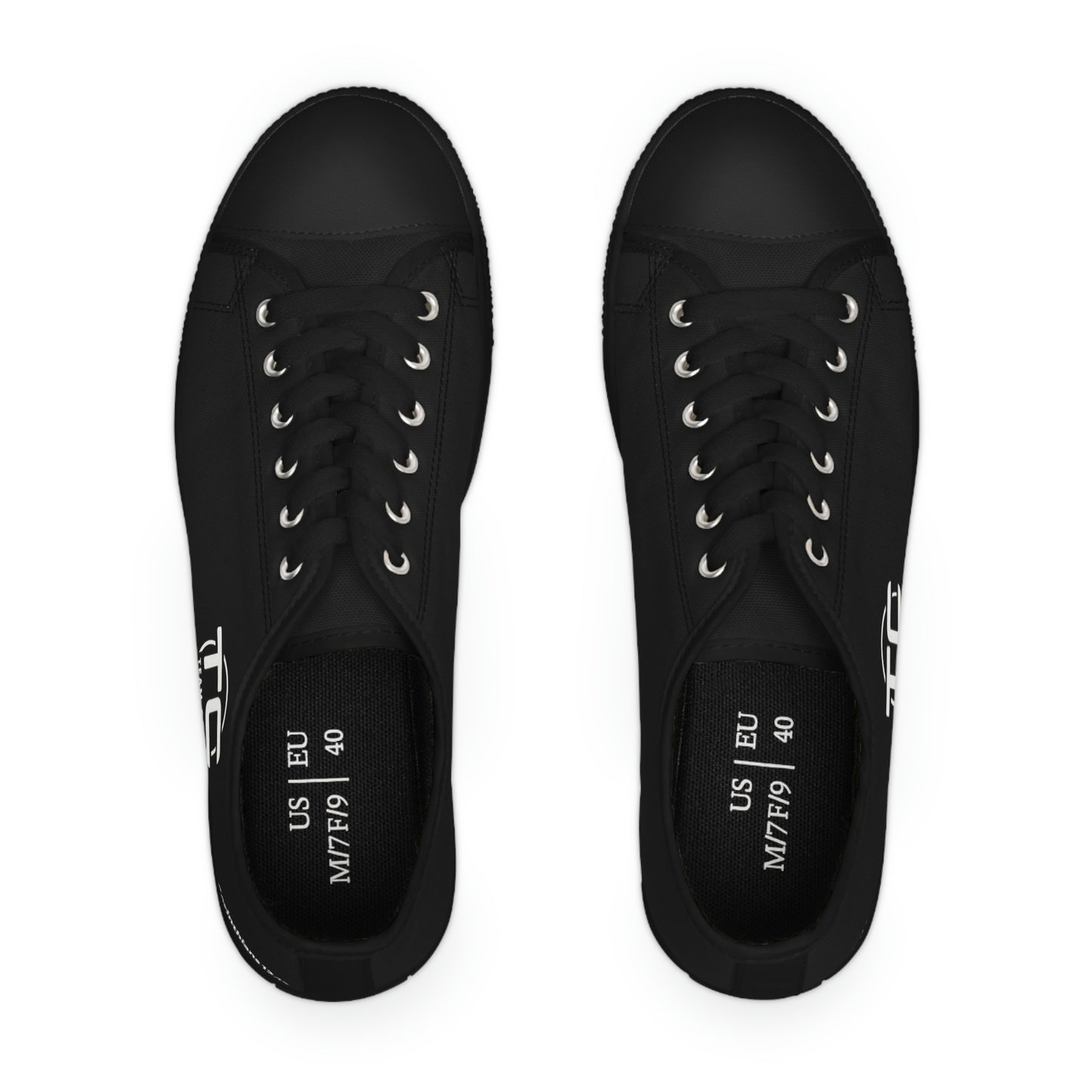 Women's Black Low Top Sneakers