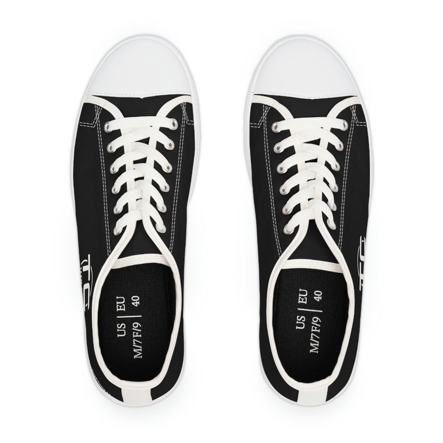 Women's Black Low Top Sneakers