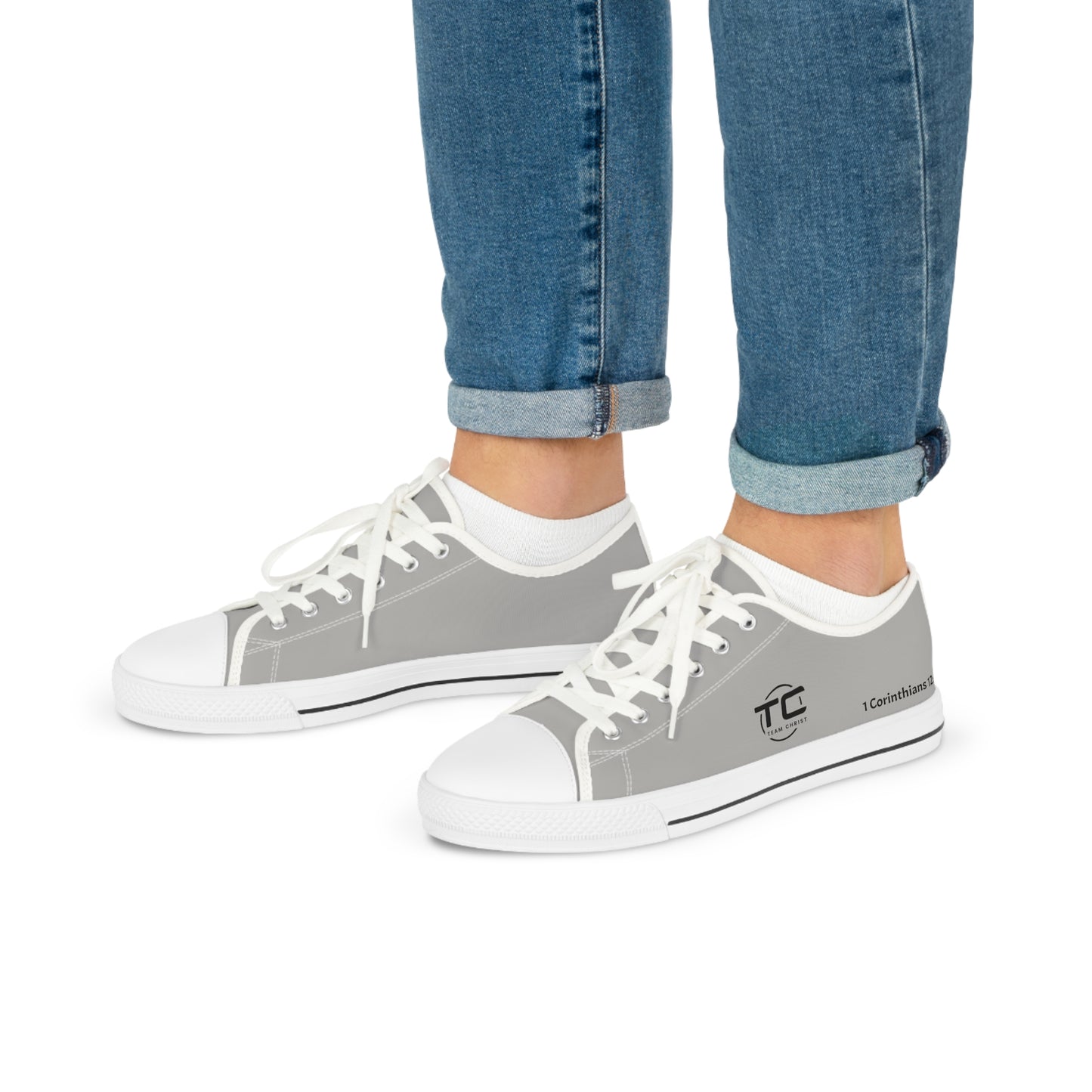 Men's Grey Low Top Sneakers