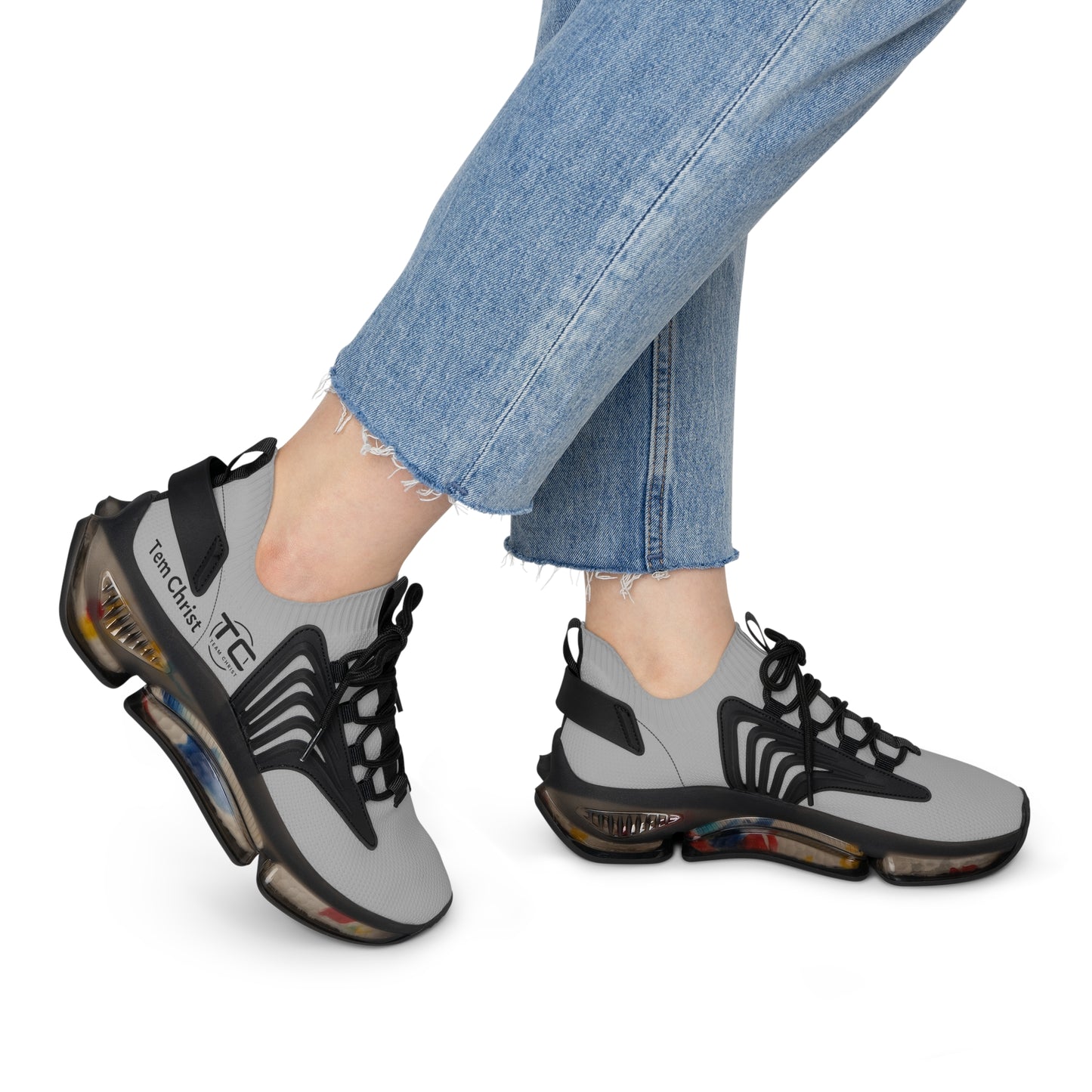 Women's Grey Mesh Sneakers