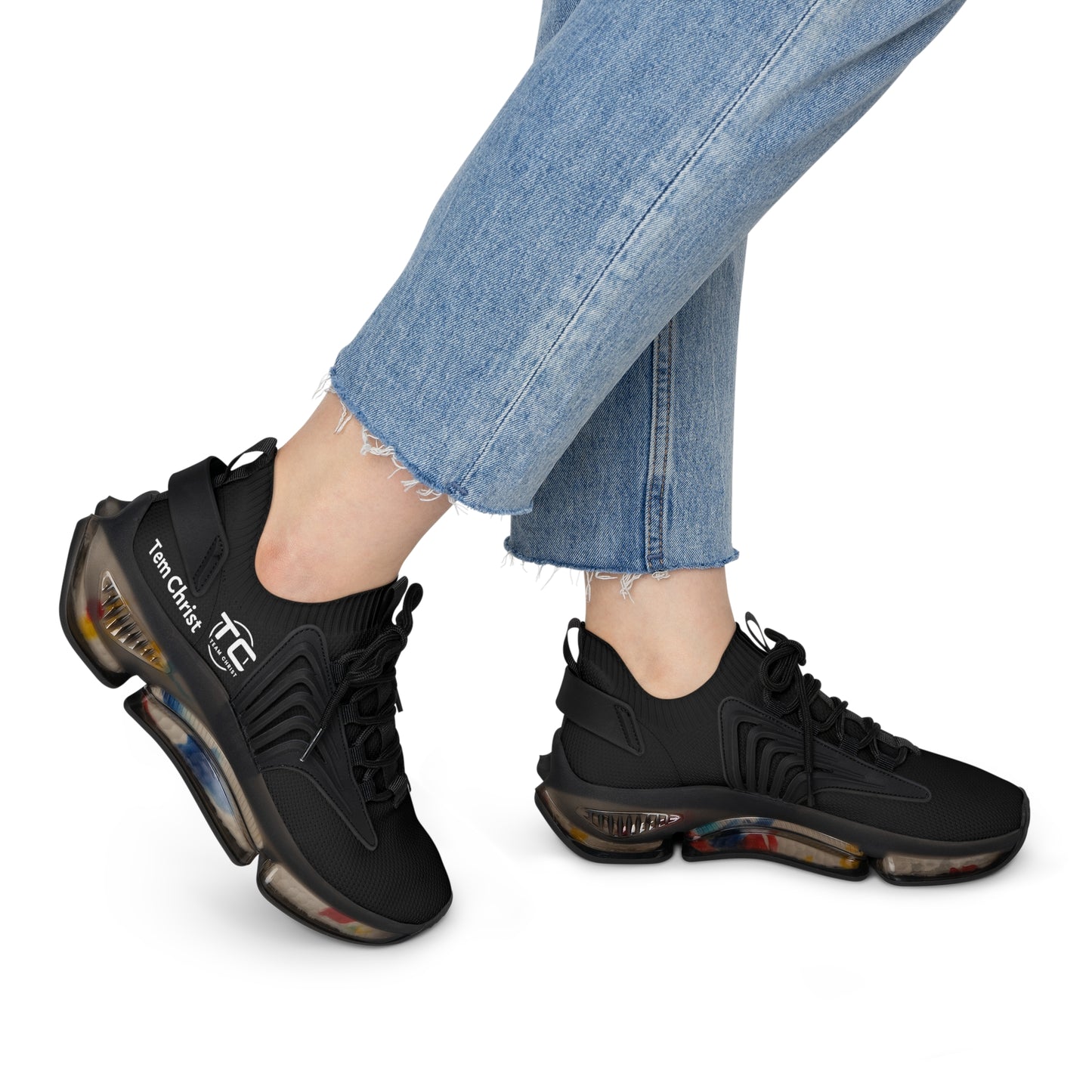 Women's Black Mesh Sneakers