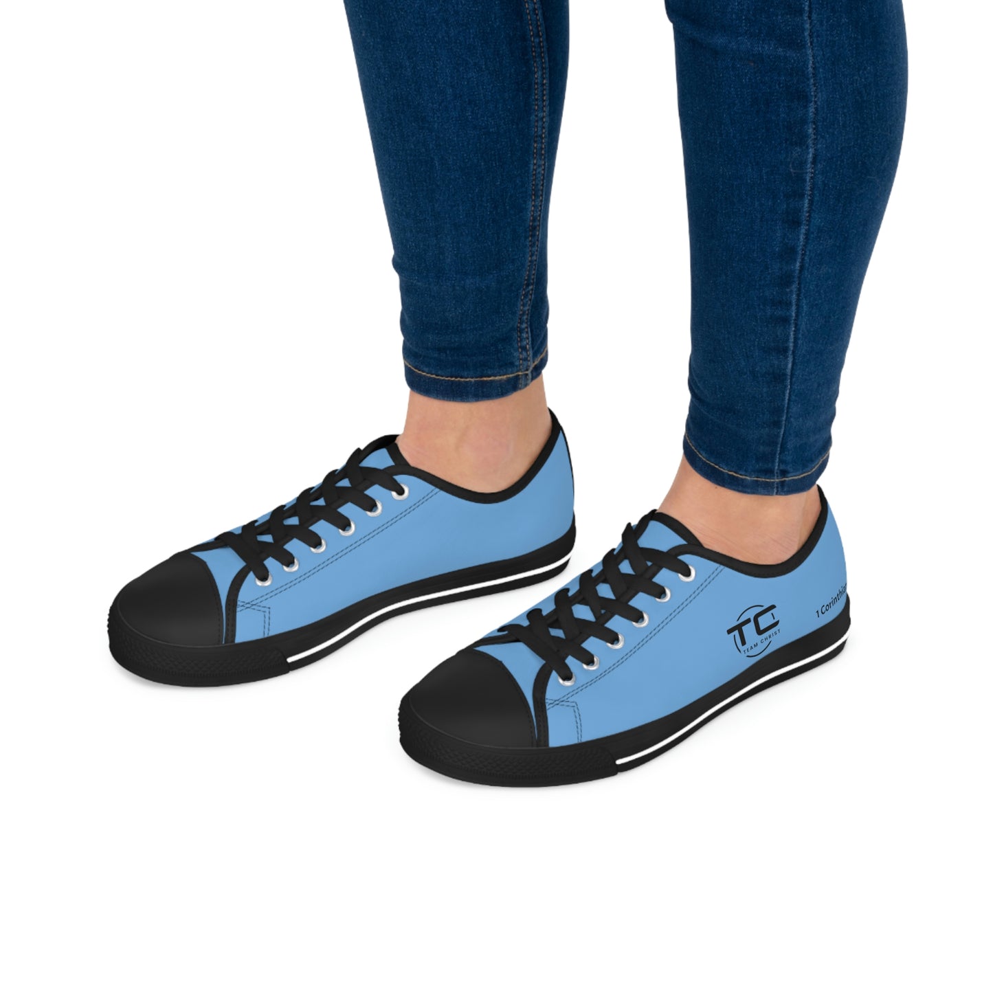 Women's Blue Low Top Sneakers