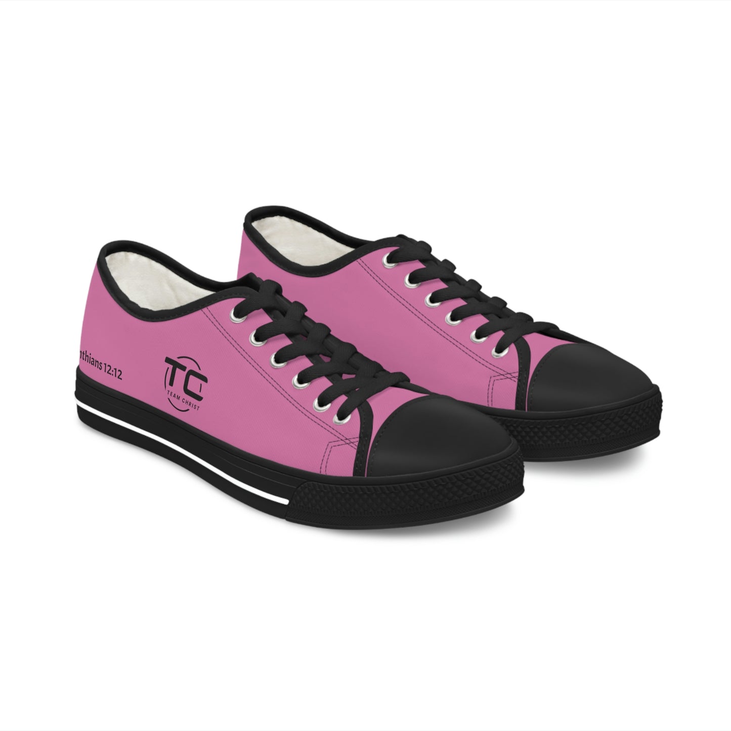 Women's Pink Low Top Sneakers